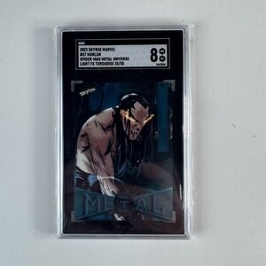 2021 Skybox Marvel Spider-Man Metal Morlun Light FX Turquoise /50 Graded SGC 8